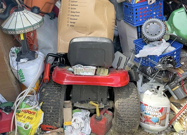 Cluttered garage cleanout and junk removal in Gastonia NC